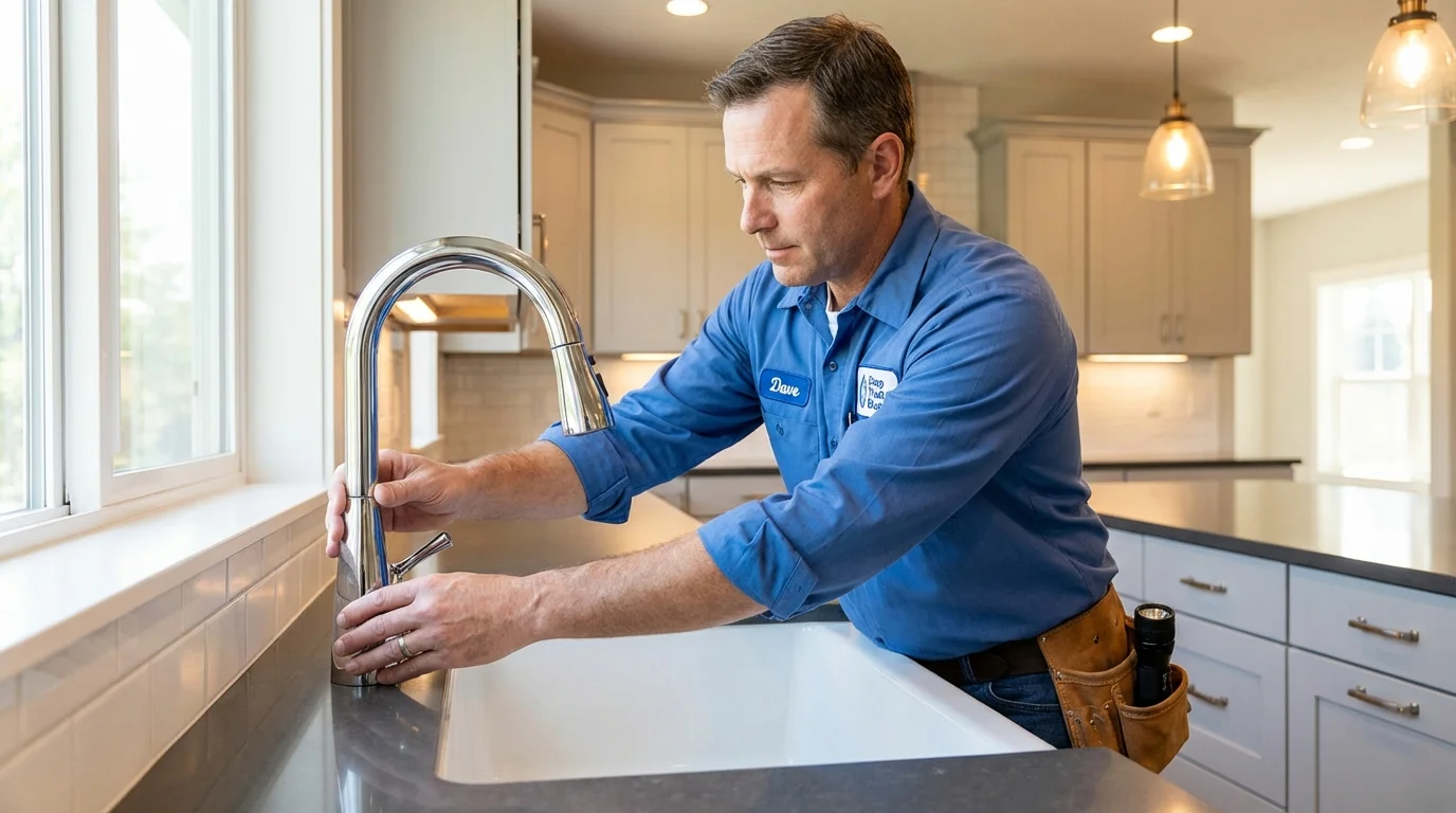 Kitchen faucet installation by Johns Plumbing LLC in Ragland